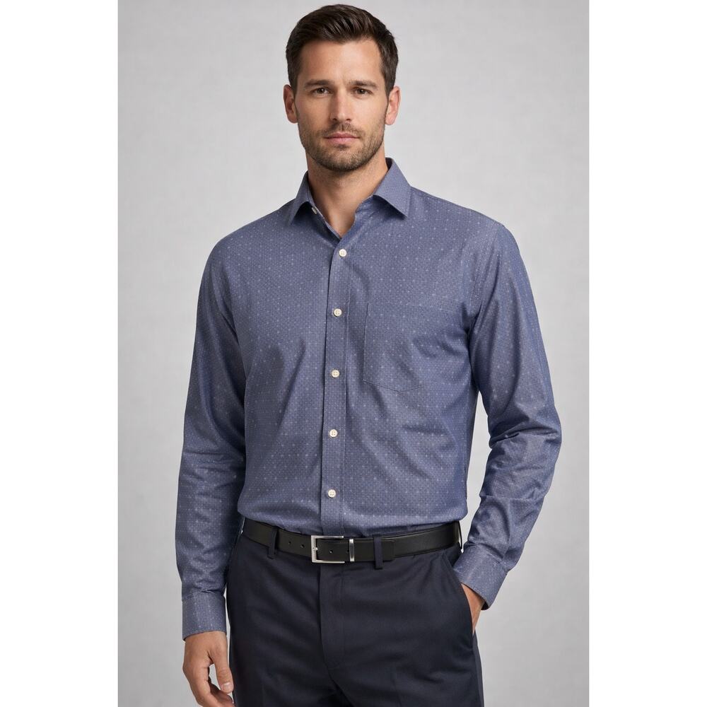 Tommy Hilfiger Regular Fit Stretch Long Sleeve Shirt L
